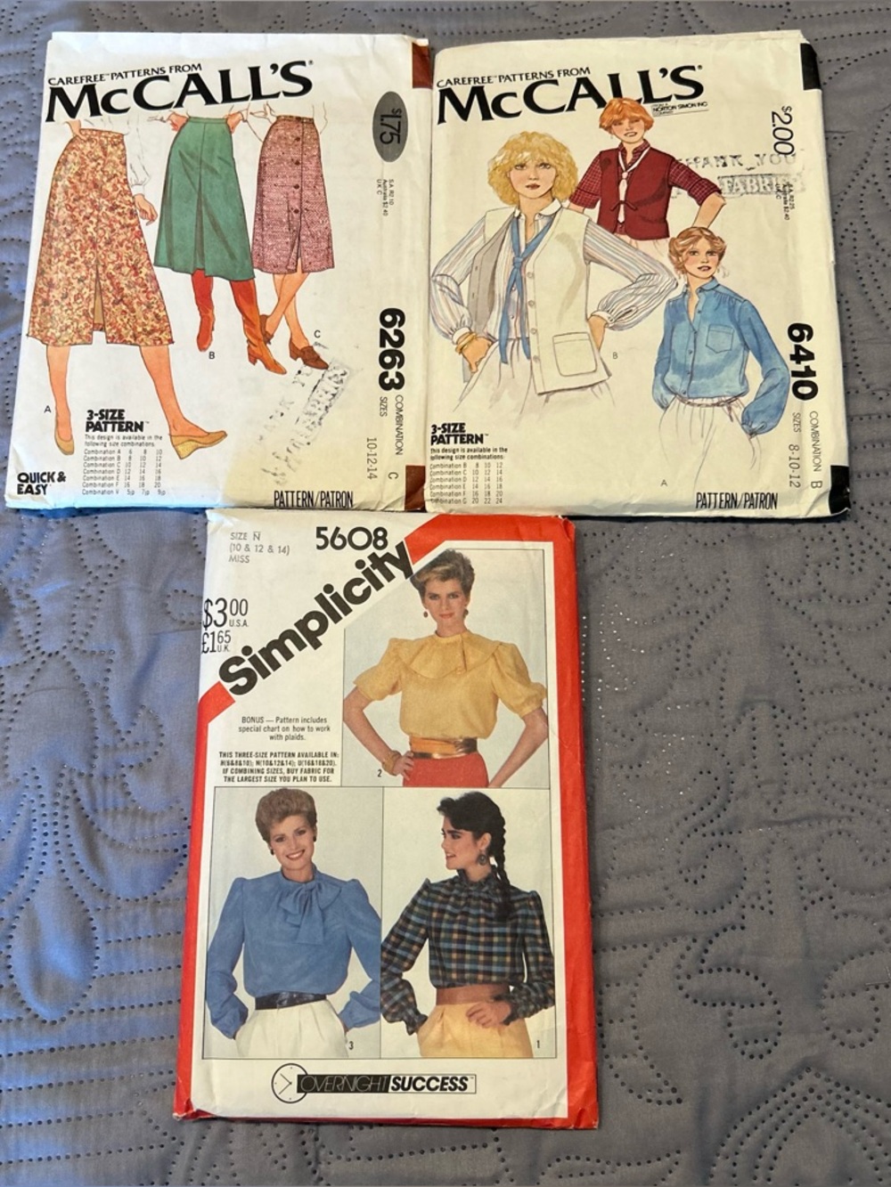 Vintage Sewing Pattern Lot - McCall's & Simplicity Women’s Fashion Size 12